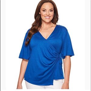 Kiyonna Hope Cinch Top casual faux wrap top 2